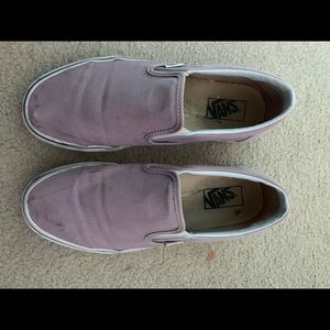 slip on vans purple